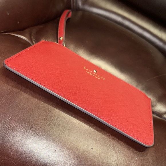 Red Kate Spade Lucy Medium Zip Wristlet - Picture 5 of 15